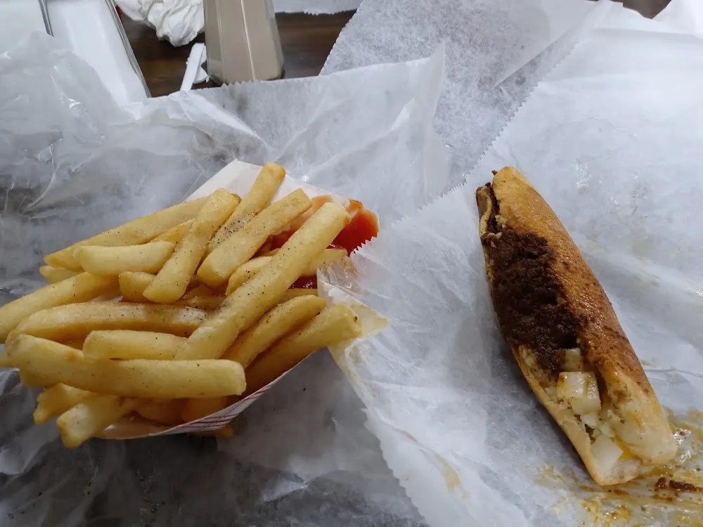 Cheese Dog and Fries